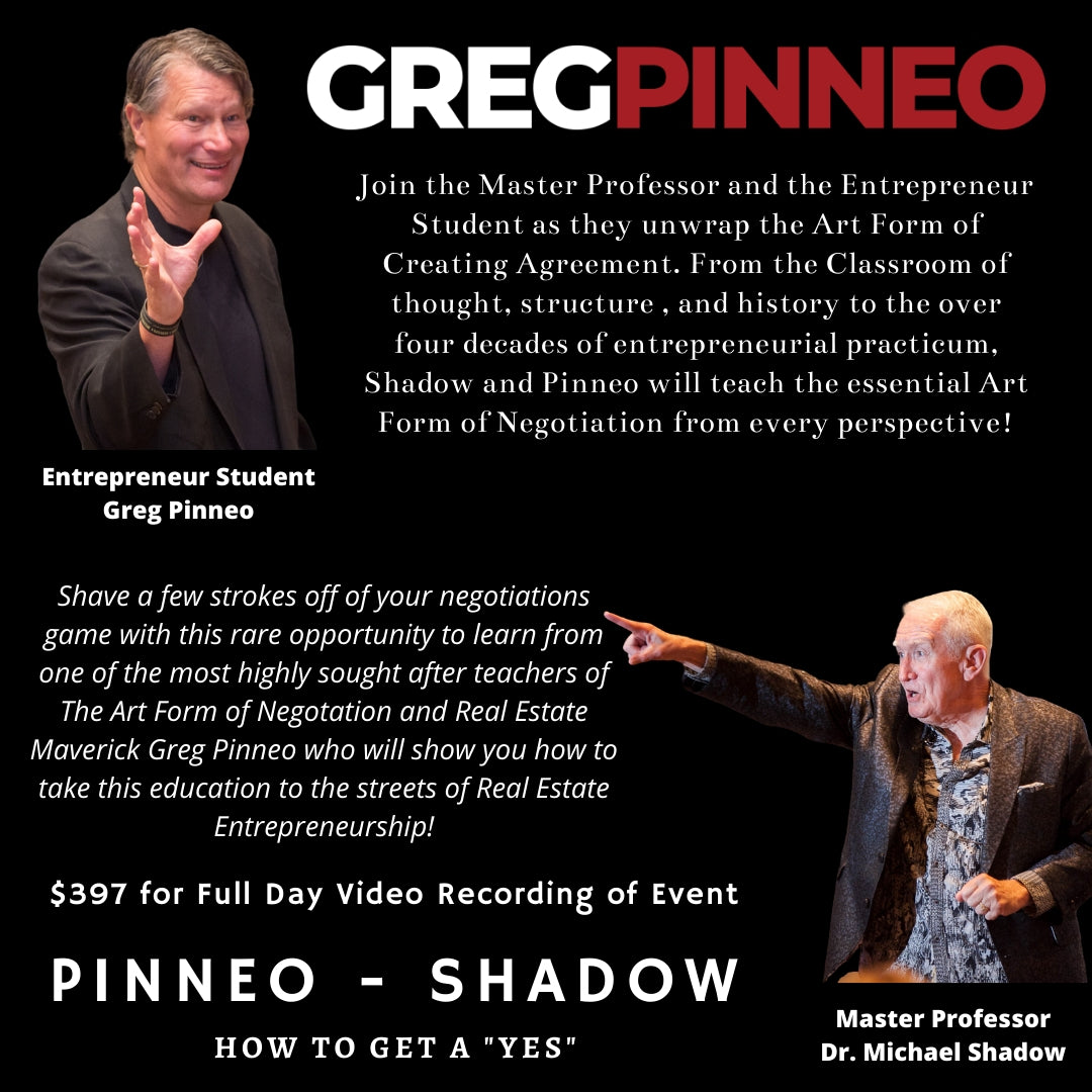 Dr. Shadow & Greg Pinneo Negotiations Seminar Recording